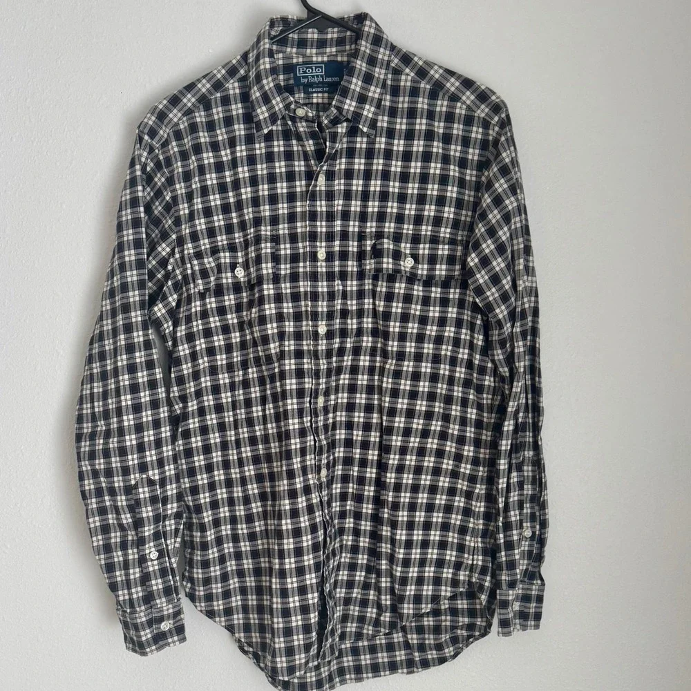 Polo by Ralph Lauren Mens Plaid Shirt Long Sleeve Classic Fit Button Down Small‎